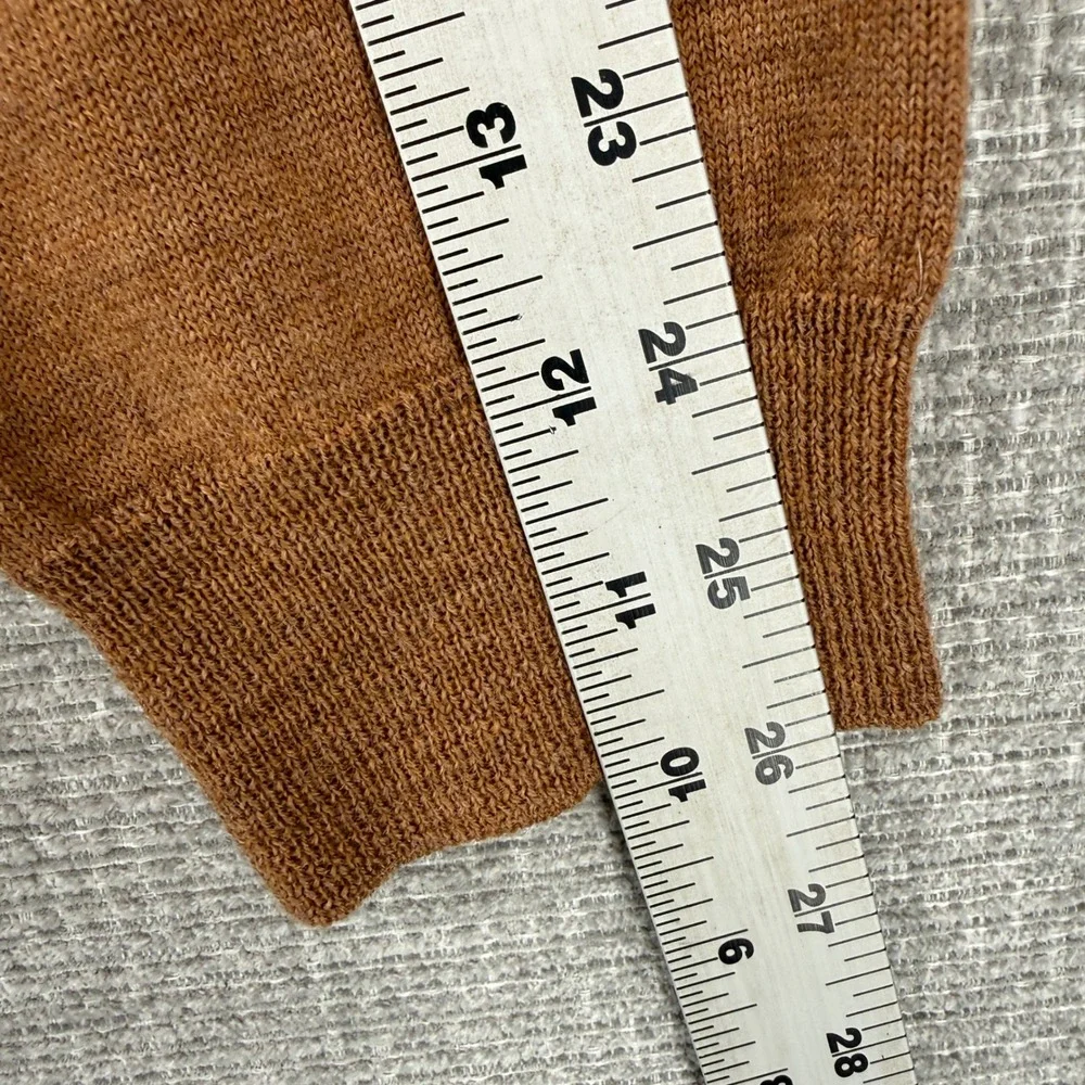 J. Crew Men's Brown V-Neck 100% Merino Wool Sweater Size L‎